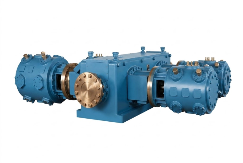 4MW series four-column opposed-balance carbon dioxide compressor manufactured to API 618 for industrial CO2 process applications