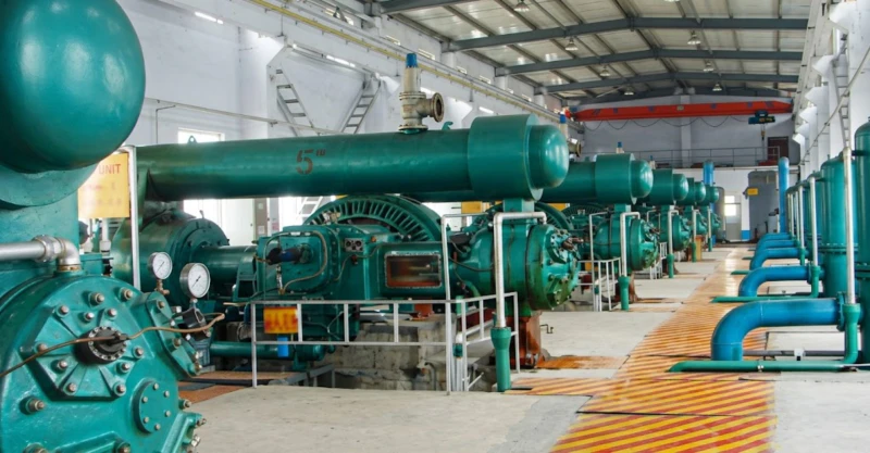 industrial process gas compressor installed at chemical plant user site CO2 compression service