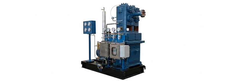 ZW series vertical hydrogen recirculation compressor multi-stage compact oil-free ATEX IIC API 618 GOST-R Russia hydrotreating small flow high pressure